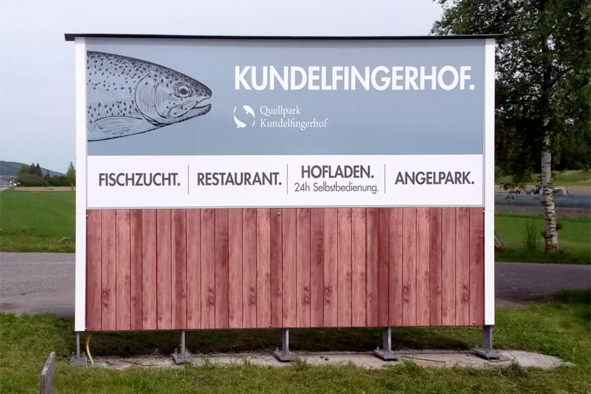Werbeschild Kundelfingerhof